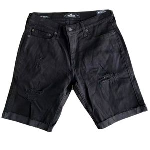 Hollister No Fade Mens black denim shorts